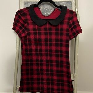 Midnight Hour, Black & Red Plaid Shirt, Size XS